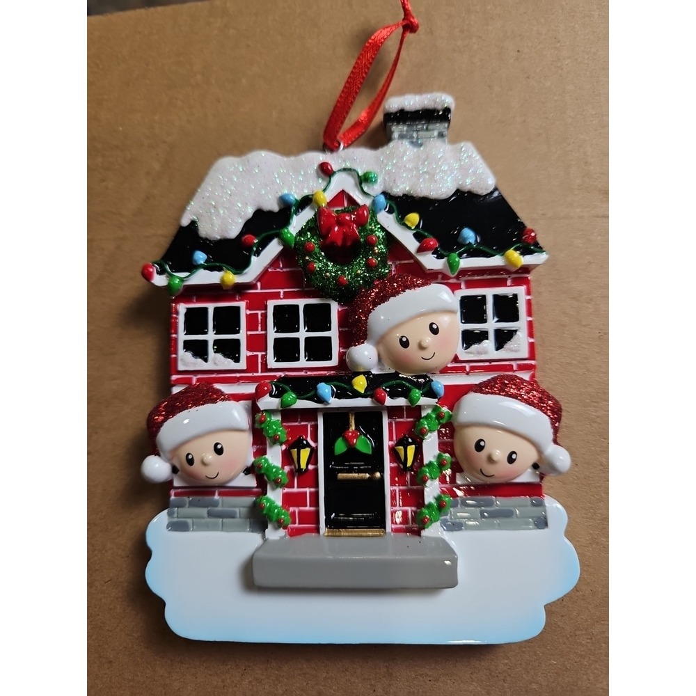 Personalized Christmas Ornament Family Of 3, or 3‎ Kids,Custom Family Of 3